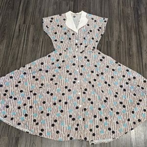 Vintage Handmade Full Skirt Dress Size US4/6